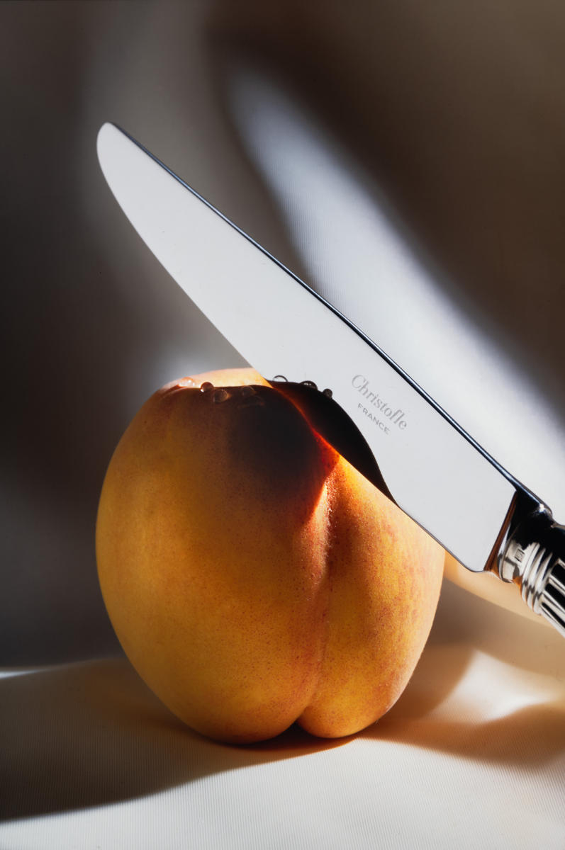 Food and silverware still life photograph.